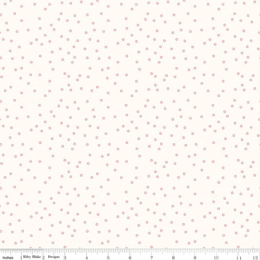 Bee Backgrounds Tiny Circles Coral by Lori Holt