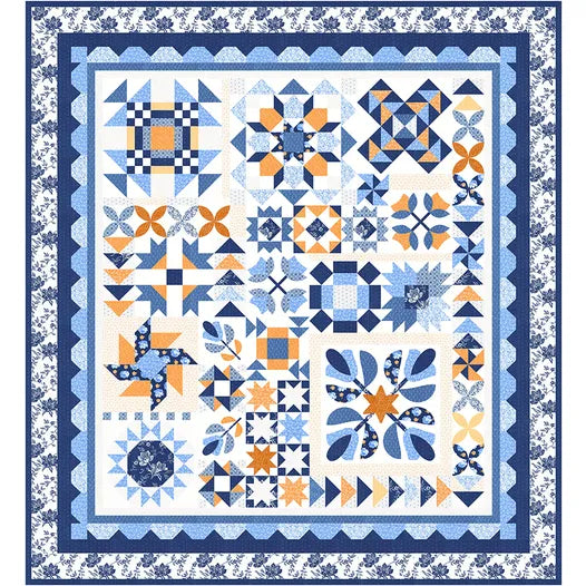 Denim Halloween Figs Quilt Kit Featuring Denim & Daisies by Fig Tree Quilts